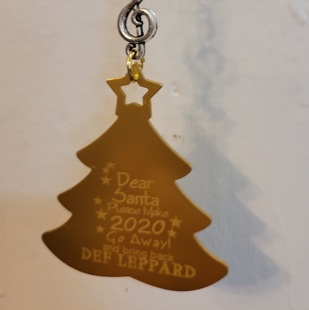 DEF LEPPARD EnGraved Holiday Tree Ornament